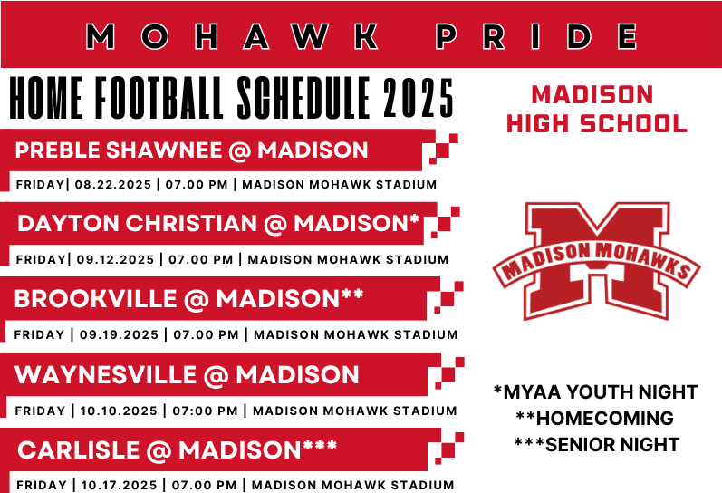 Home football schedule 2025